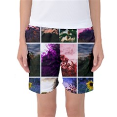 Sunflower Collage Women s Basketball Shorts by okhismakingart