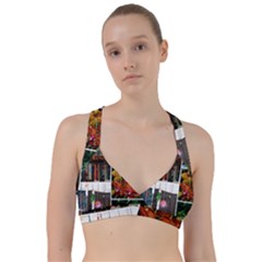 Floral Collage Sweetheart Sports Bra by okhismakingart