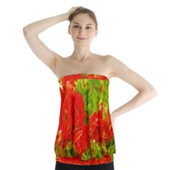 Red Roses Strapless Top by okhismakingart