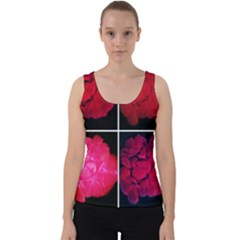 Geranium Collage Velvet Tank Top by okhismakingart