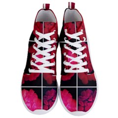 Geranium Collage Men s Lightweight High Top Sneakers by okhismakingart