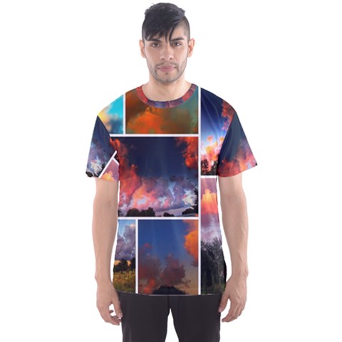 Sunset Collage Men s Sports Mesh Tee by okhismakingart