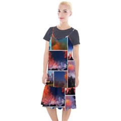 Sunset Collage Camis Fishtail Dress by okhismakingart