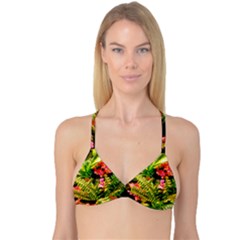 Fern Jungle Reversible Tri Bikini Top by okhismakingart