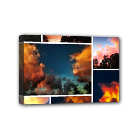 Sunset Collage Ii Mini Canvas 6  X 4  (stretched) by okhismakingart