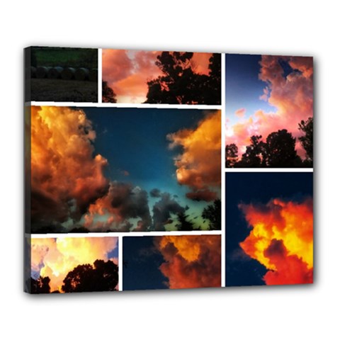 Sunset Collage Ii Canvas 20  X 16  (stretched) by okhismakingart