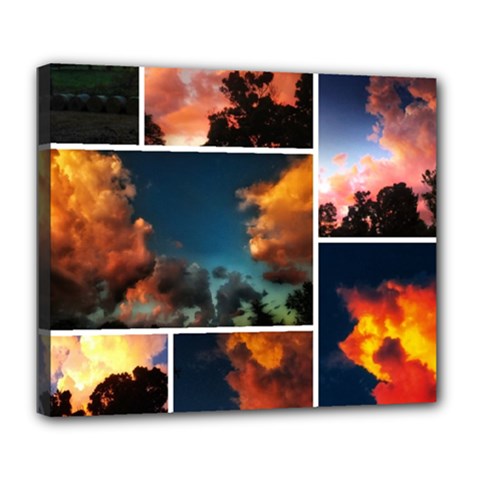 Sunset Collage Ii Deluxe Canvas 24  X 20  (stretched) by okhismakingart