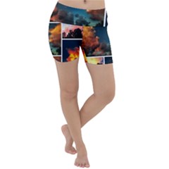 Sunset Collage Ii Lightweight Velour Yoga Shorts by okhismakingart