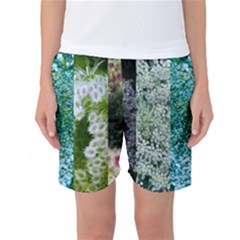 Queen Annes Lace Vertical Slice Collage Women s Basketball Shorts by okhismakingart