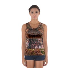 Queen Annes Lace Horizontal Slice Collage Sport Tank Top  by okhismakingart