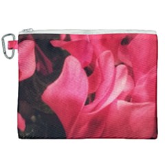 Pink Canvas Cosmetic Bag (xxl) by okhismakingart