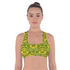 Texture Plant Herbs Green Cross Back Sports Bra by Mariart