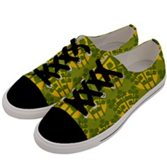 Texture Plant Herbs Green Men s Low Top Canvas Sneakers by Mariart