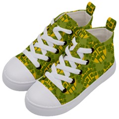 Texture Plant Herbs Green Kids  Mid-top Canvas Sneakers by Mariart