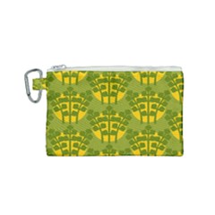 Texture Plant Herbs Green Canvas Cosmetic Bag (small)