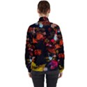 Leaves and Puddle Women s High Neck Windbreaker View2
