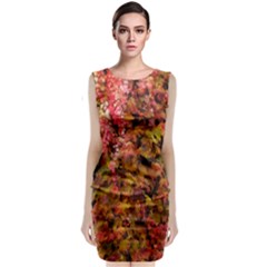 Red And Yellow Ivy Classic Sleeveless Midi Dress by okhismakingart