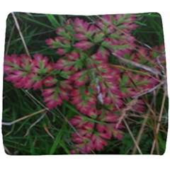 Pink-fringed Leaves Seat Cushion by okhismakingart