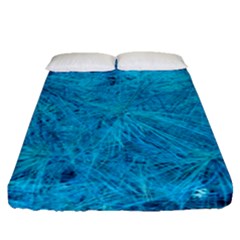 Turquoise Pine Fitted Sheet (queen Size) by okhismakingart