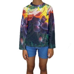 Mushrooms Kids  Long Sleeve Swimwear by okhismakingart