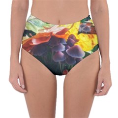 Mushrooms Reversible High-waist Bikini Bottoms by okhismakingart