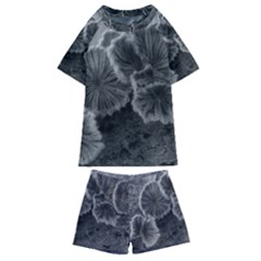 Tree Fungus Black And White Kids  Swim Tee And Shorts Set by okhismakingart