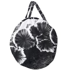 Tree Fungus High Contrast Giant Round Zipper Tote by okhismakingart