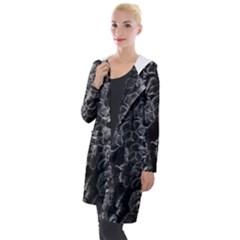 Tree Fungus Branch Vertical High Contrast Hooded Pocket Cardigan by okhismakingart