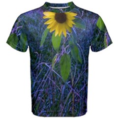 Blue Sunflower Men s Cotton Tee by okhismakingart