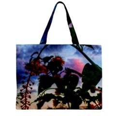 Sunflowers And Wild Weeds Zipper Mini Tote Bag by okhismakingart