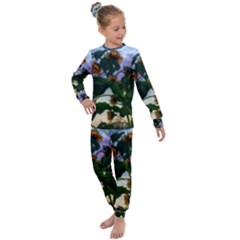 Sunflowers And Wild Weeds Kids  Long Sleeve Set  by okhismakingart