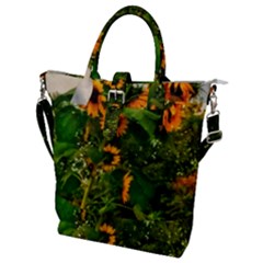 Sunflowers Buckle Top Tote Bag by okhismakingart