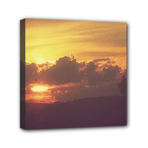 Early Sunset Mini Canvas 6  X 6  (stretched) by okhismakingart