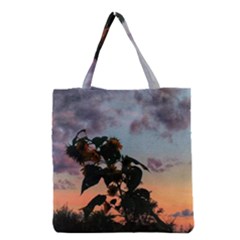 Sunflower Sunset Grocery Tote Bag