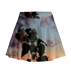 Sunflower Sunset Mini Flare Skirt