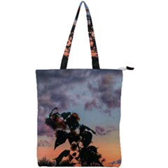 Sunflower Sunset Double Zip Up Tote Bag by okhismakingart