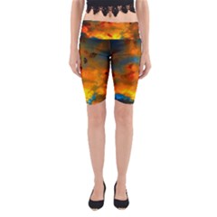 Tie-dye Sky Yoga Cropped Leggings by okhismakingart