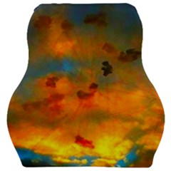 Tie-dye Sky Car Seat Velour Cushion  by okhismakingart