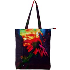 Neon Cone Flower Double Zip Up Tote Bag by okhismakingart