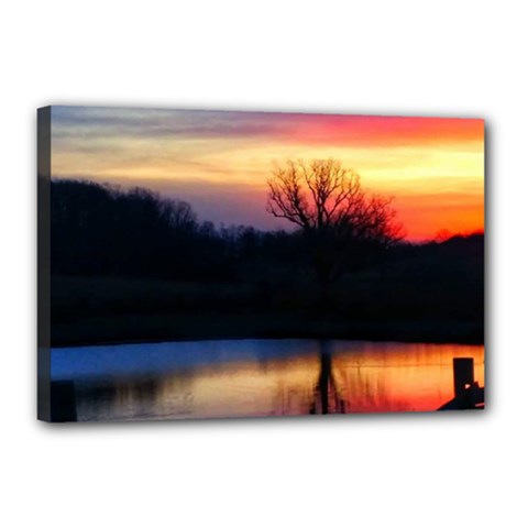 Pastel Sunrise Canvas 18  X 12  (stretched)