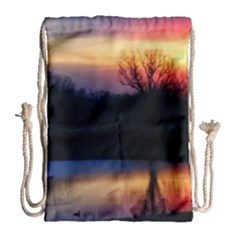 Pastel Sunrise Drawstring Bag (large) by okhismakingart