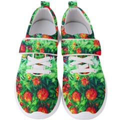 Intense Flowers Men s Velcro Strap Shoes