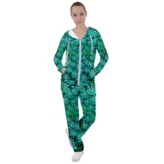 Turquoise Queen Anne s Lace Women s Tracksuit by okhismakingart