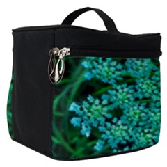 Turquoise Queen Anne s Lace Make Up Travel Bag (small) by okhismakingart