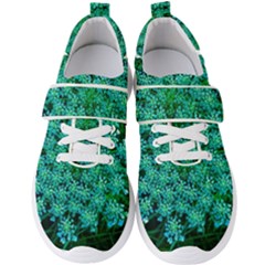 Turquoise Queen Anne s Lace Men s Velcro Strap Shoes by okhismakingart