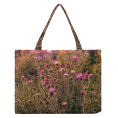 Thistle Field Zipper Medium Tote Bag by okhismakingart