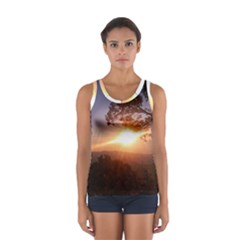 Mountain Sunset Sport Tank Top  by okhismakingart