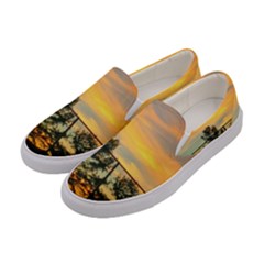 Fence Line Trees Women s Canvas Slip Ons by okhismakingart