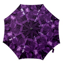 Queen Anne s Lace With Purple Leaves Hook Handle Umbrellas (small) by okhismakingart