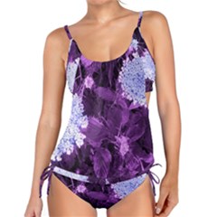 Queen Anne s Lace With Purple Leaves Tankini Set by okhismakingart